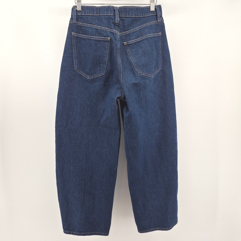 Universal Thread High Rise Barrel Jeans Sz 4 Dark Wash Horseshoe Balloon Leg - Picture 8 of 12